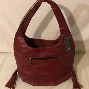 NWT Massini Maroon Hobo/Handbag